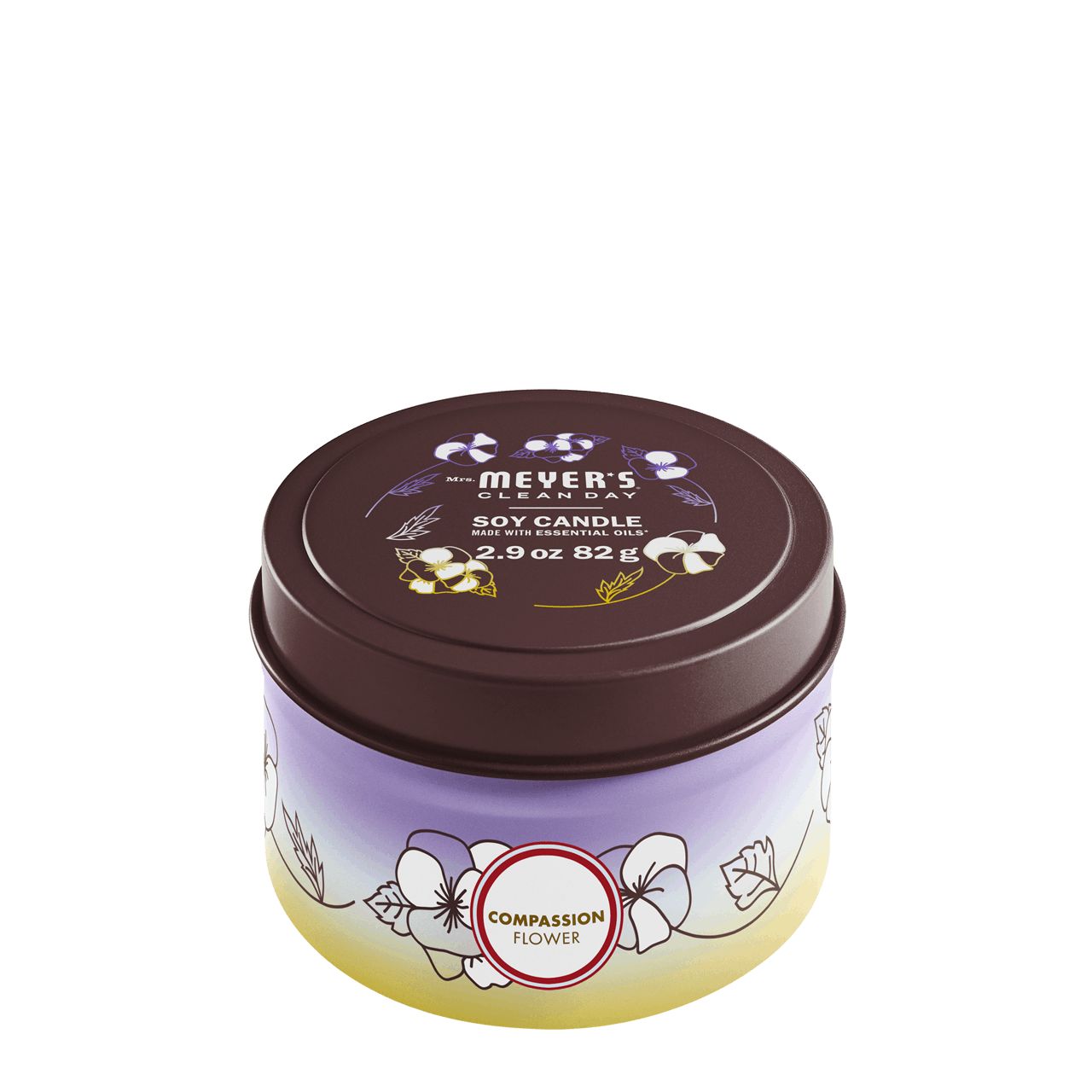 Compassion Flower Tin Candle - View 2